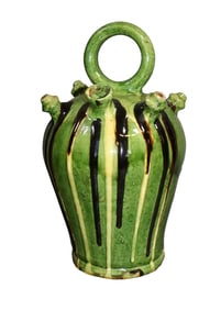 French glazed terra cotta pitcher