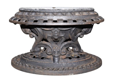English cast iron oval jardiniere