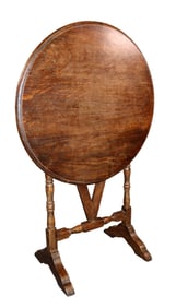 French miniature tilt top vintners table in oak
