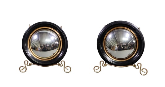 Pair of Napoleon III miniature butlers mirrors