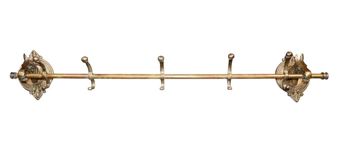 Bronze horse head wall mount hat and coat rack