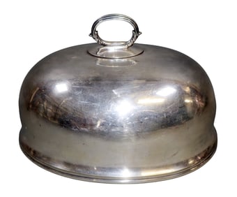 English silverplate meat dome