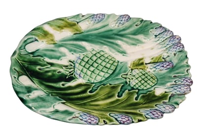 French Barbotine asparagus platter