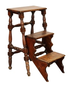 French folded library ladder steps