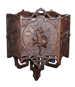 Black Forest corner wall mount jardiniere
