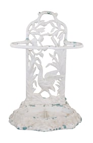 French cast iron umbrella stand with bird