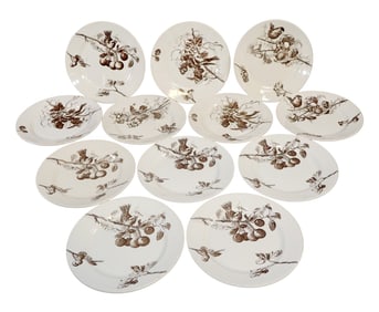 Lot of 12 French Terre de Fer HB & Cie plates