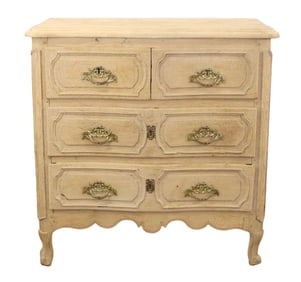 Dutch bleached oak 2 over 2 drawer commode