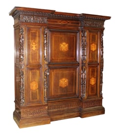 Italian Milanese 3 door armoire