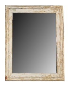 French mirror in pine with distressed finish