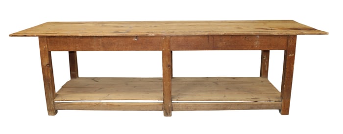 French rustic drapers table in pine