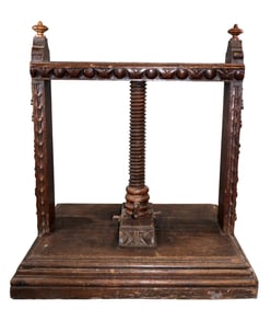 French oak wooden book press