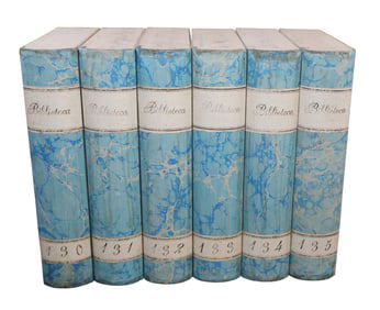 Set of 6 Italian book form folio boxes