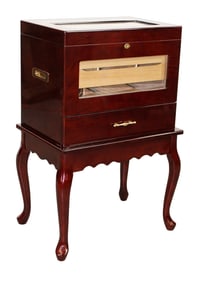 Geneve end table cigar humidor in mahogany