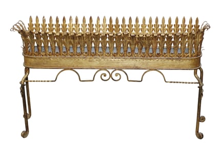 French gilt iron jardiniere on legs
