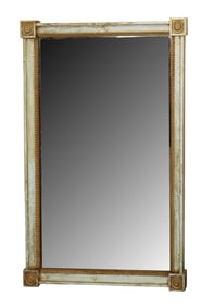 French Directoire painted and parcel gilt mirror