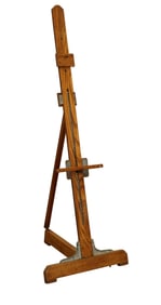 French folding easel in pine