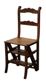 French folding library ladder chair