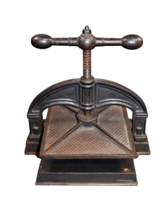 French cast iron book press