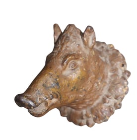 French cast iron boar head