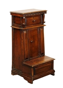 Italian prie dieu (prayer bench) in walnut