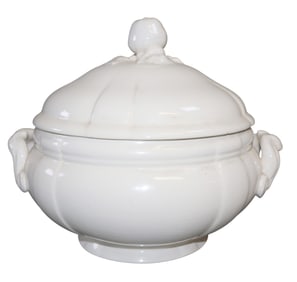 Belgian ceramic lidded soup tureen