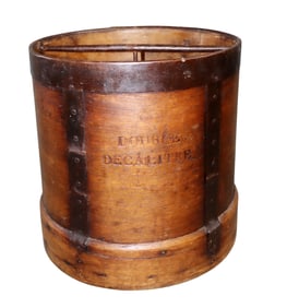 French bentwood and iron double decalitre