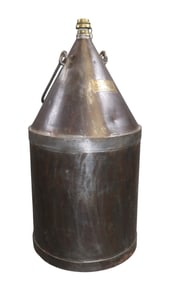 Antique French oil can with handle