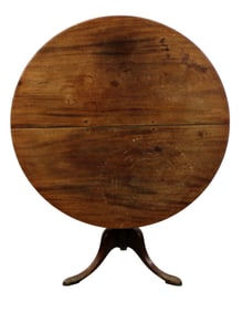 English flip top table on tri-pedestal base