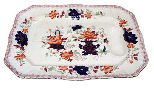 English Ironstone floral meat platter