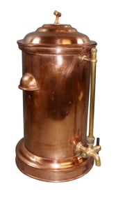 Polished copper lidded coffee urn