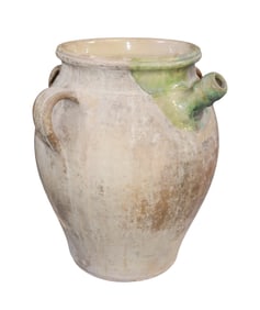 French glazed terra cotta cruche pitcher