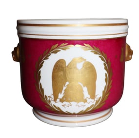 French Napoleon III porcelain cachepot