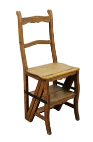 French convertible library ladder chair