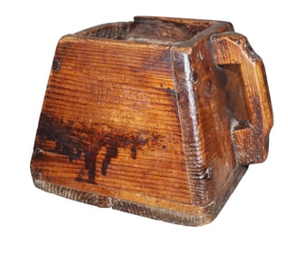 French Provincial wooden grain scoop