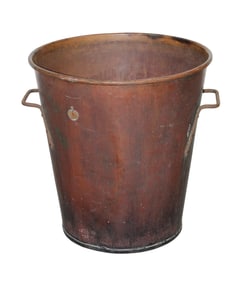 Tapered copper bucket with handles