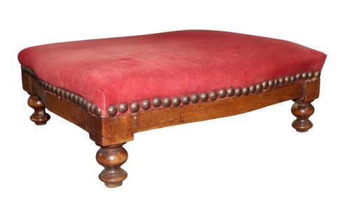 French walnut footstool