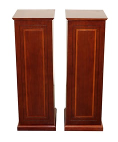 Pair of mahogany pedestal cabinets