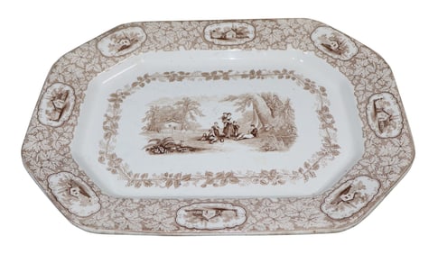 Clementson English transferware platter