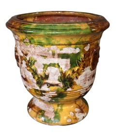 French Anduze glazed terra cotta planter