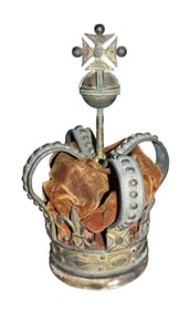 French bronze crown finial