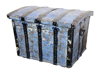 Swedish painted dome top trunk