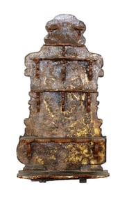 Italian Tuscan wall shelf etagere with painted finish