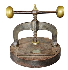 French cast iron book press from Bordeaux