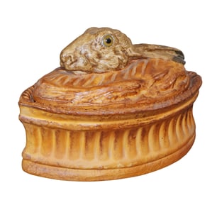 French trompe l'oeil rabbit pate tureen