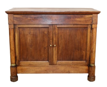 French Empire 2 door buffet bas in walnut