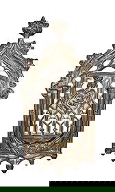 French Gothic revival door knocker in bronze: French Gothic revival door knocker in bronze. Early 20th century. 15 1/4"h x 7 1/2"w. Weight: 6lbs