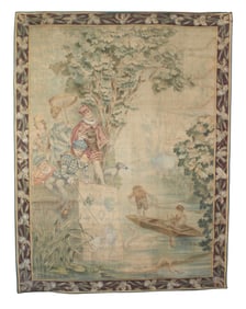 French painted allegorical tapestry