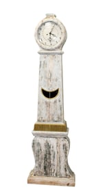Swedish Mora clock in pine with painted finish