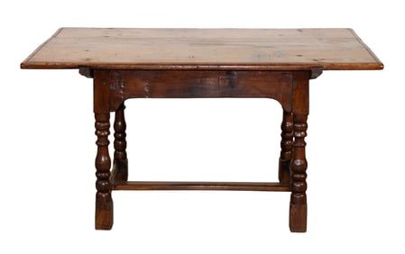 French Provincial library table in walnut